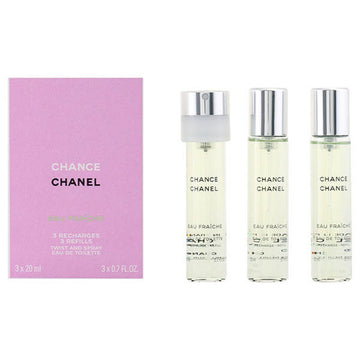 Women's Perfume Set Chance Eau Fraiche Chanel (3 pcs) Chance Eau Fraiche