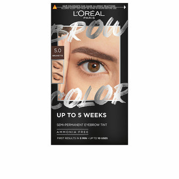 Ögonbryn färgade L'Oreal Make Up BROW COLOR Nº 5.0 Brunette Halvpermanent 4 Delar