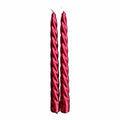 Candles Magic Lights Decorative Red Ø 2 x 24 cm