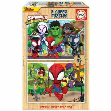 Pussel Educa Spidey & His Amazing Friends (2 x 25 pcs)