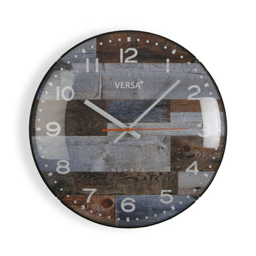 Wall Clock Versa Blue Plastic (4,5 x 31 x 31 cm)