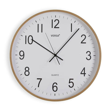 Wall Clock Versa Plastic Quartz MDF Wood 5,2 x 50 x 50 cm