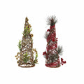 Christmas Tree DKD Home Decor Rattan (2 pcs) (16 x 16 x 41 cm)