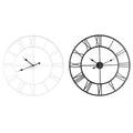 Wall Clock Home ESPRIT White Black Metal 80 x 3 x 80 cm (2 Units)