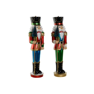 Christmas bauble Home ESPRIT Multicolour Nutcracker 23 x 20 x 70 cm (2 Units)