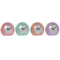 Table clock Home ESPRIT Pink Coral Lilac 10 x 4,7 x 9 cm