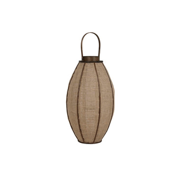 Ljusstakar Home ESPRIT Naturell Jute Bambu 34 x 34 x 60 cm