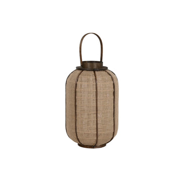 Ljusstakar Home ESPRIT Naturell Jute Bambu 29,5 x 29,5 x 46 cm