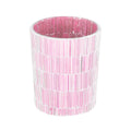 Ljusstakar Rosa Glas Cement 10 x 10 x 13 cm