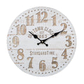 Wall Clock Alexandra House Living White Multicolour Wood 34 x 4 x 34 cm