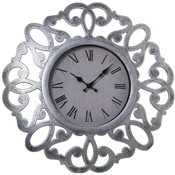 Wall Clock Alexandra House Living Grey Silver Resin Plastic 50 x 4 x 50 cm