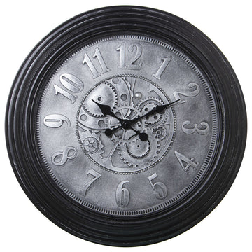 Wall Clock Alexandra House Living Black Silver Acrylic Plastic 58 x 58 x 6 cm