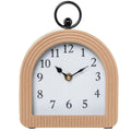 Table clock Alexandra House Living Brown Golden Wood Metal 16 x 21 x 5 cm