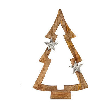 Christmas Tree Brown Shape 7,5 x 58,5 x 37 cm Silver Wood