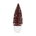 Christmas Tree Small Red Blue Plastic 9 x 28 x 9 cm