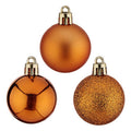 Christmas Baubles Ø 4 cm 12 Units Orange Plastic 4 x 5 x 4 cm