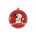 Christmas Bauble Mickey Mouse Happy smiles 10Units Red Plastic (Ø 6 cm)