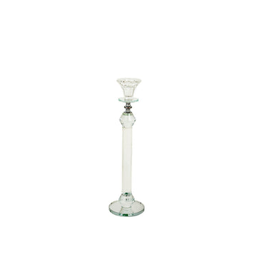 Candleholder Romimex Transparent Glass 9 x 26 x 9 cm