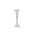 Candleholder Romimex Silver Glass 8 x 23 x 8 cm