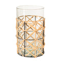 Ljusstakar Romimex Brun Transparent Jute Glas 16 x 26 x 16 cm