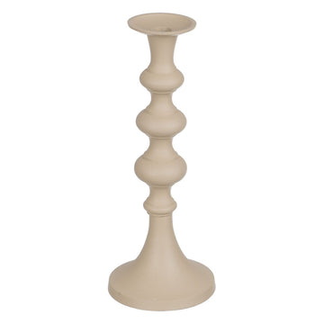 Candleholder 13 x 13 x 33 cm Aluminium Cream