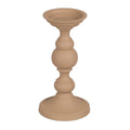 Candleholder 15 x 15 x 28 cm Beige Aluminium