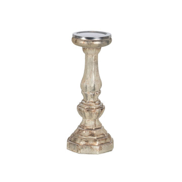 Candleholder White Crystal 13 x 13 x 30 cm