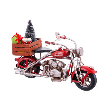 Christmas bauble Red Multicolour Motorbike 19 X 7,5 X 13 CM