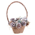 Julgranskula Multicolour Rattan Plast Foam Ananas Korg 21 x 21 x 30 cm