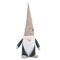 Julgranskula Grön Beige Sand Tyg Tomte 30 cm