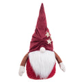 Julgranskula Vit Röd Sand Tyg Tomte 35 cm