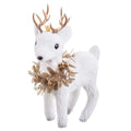 Christmas bauble White Gold Deer 19 x 10 x 27 cm