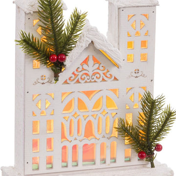 Julkrubba Naturell Kyrka 19 X 8 X 33 CM