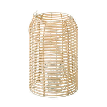 Lantern Natural Iron Rattan 21 x 21 x 32 cm