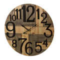 Wall Clock Multicolour Metal MDF Wood 60 x 3 x 60 cm