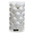 Christmas Baubles Decoris White Ø 6 cm (37 Pieces)