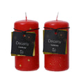 Candle Decoris Red Ø 5 x 10 cm