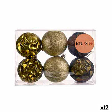 Set of Christmas balls Ø 7 cm Green PVC (12 Units)