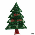 Christmas bauble Pendant Christmas Tree Tinsel LED Light Red Green polypropylene PET 44 x 58,8 x 7 cm (12 Units)