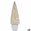 Decorative Figure Christmas Tree White Plastic 10 x 33 x 10 cm (6 Units)