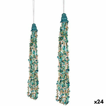 Christmas bauble Pendant Garlands Blue (24 Units)