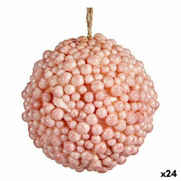 Christmas Bauble Pink Plastic 8 x 8 x 8 cm (24 Units)