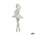 Christmas bauble Ballerina White Plastic Glitter 6,7 x 16 x 6,7 cm (24 Units)