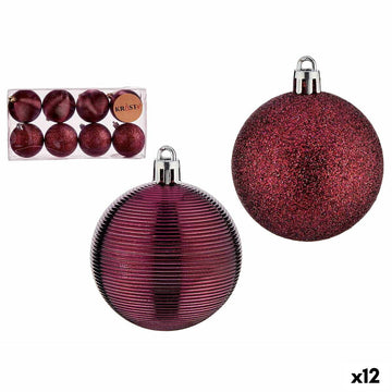 Set of Christmas balls Ø 6 cm Red PVC (12 Units)