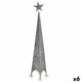 Christmas Tree Tower Star Silver Metal Plastic 28 x 127 x 28 cm (6 Units)