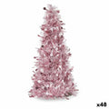 Christmas Tree 31 cm White Pink Silver polypropylene PET 18 x 31 x 18 cm (48 Units)