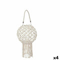 Candleholder Macrame White Cotton 26 x 66 x 26 cm (4 Units)