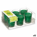 Set med Doftljus 16 x 6,5 x 11 cm (12 antal) Glas Bambu