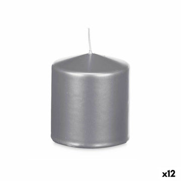 Candle Silver 9 x 10 x 9 cm (12 Units)